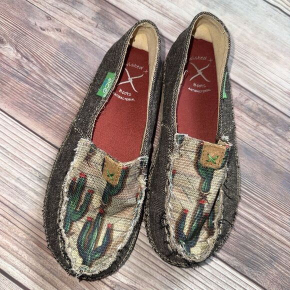 Twisted X Eco Girls Size 1 M Dust Cactus Print - Picture 8 of 8